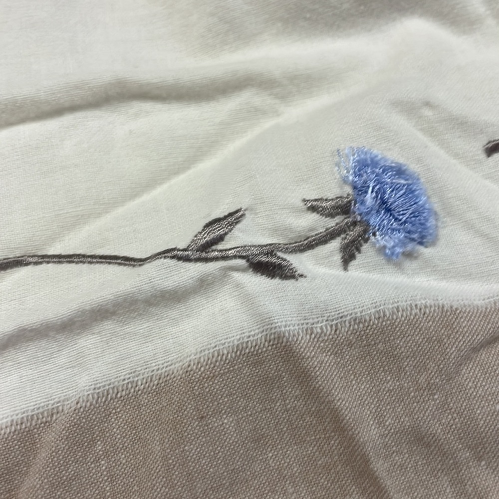 Vintage Basic Edition Top Button Up Front V Neck … - image 5